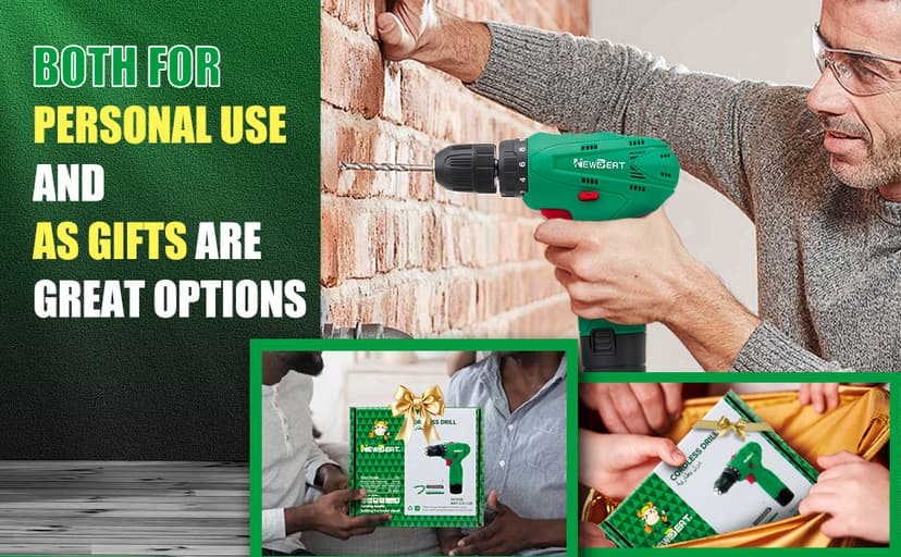 Cordless Drill Set, 12V Power Drill Driver with Battery and Charger, 3/8" Keyless Chuck, 2 Variable Speed, 18+1 Torque Setting, Cordless Drill Driver Kit for Home and DIY Project