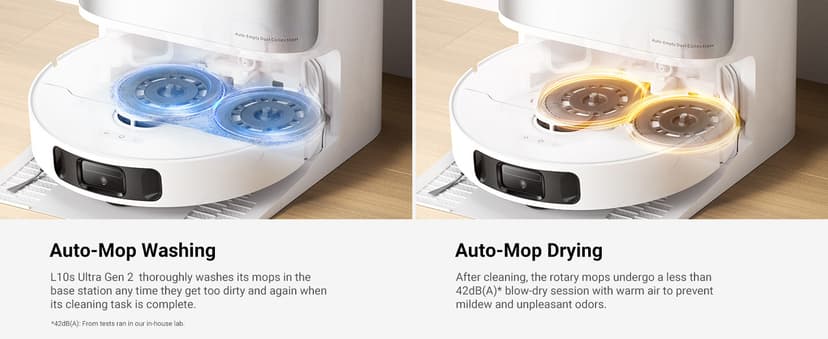 DREAME L10s Ultra Gen 2 Robot Vacuum and Mop, 10,000Pa Suction, MopExtend Technology, All-in-One Base Station, Pet-Friendly, Versatile Carpet Cleaning, DuoScrub Mopping System, Smart Pathfinder Tech