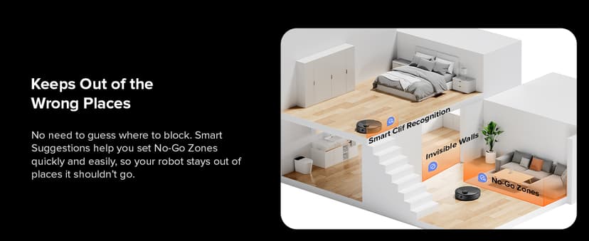 roborock Q10 X5+ Robot Vacuum and Mop, Self-Emptying, Hands-Free Cleaning for up to 7 Weeks, 10,000Pa Suction, Obstacle Avoidance, LiDAR Navigation, No-Go Zones, Black