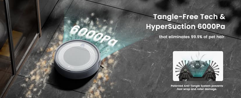 Lefant M310 Ultra Robot Vacuum and Mop, 6000Pa Suction-Slim Robotic Cleaner with ToF LiDAR Navigation, Accurate Obstacle Avoidance, WiFi/App/Alexa Control, 170min Runtime, for Pet Hair and Home