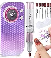 SAVILAND Electric Nail Drill Professional: 40000RPM Upgrad Nail Drill Kit 2025 Beautiful Gradient Sunset Color Scheme Nail D rill Machine Portable Nail File & Buffers Salon Use Manicure Pedicure