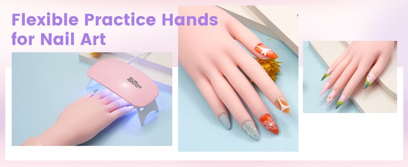Acrylic Nail Kit with Everything: Beginners Practice Hand Acrylic Nail Powder Liquid Set with U V Lamp Drill in Gift Bag for Home Salon(Pink Bag)