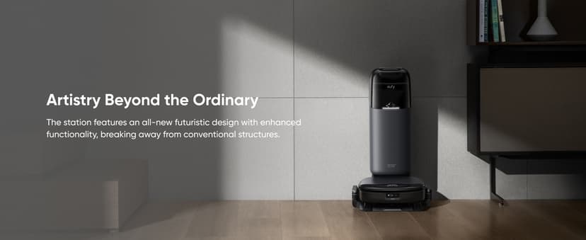 eufy S1 with All-in-One Station, HydroJet Robot Vacuum and Mop Combo, 8,000 Pa Suction, Smart Obstacle Avoidance, Multi-Level Mapping, Mop Auto-Retraction, Perfect for Pet Hair