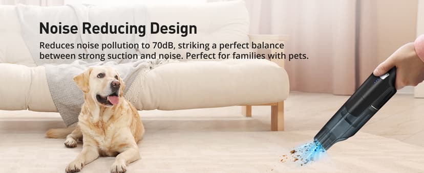 Cordless Handheld Vacuum, 15KPA Powerful Car Vacuum, Rechargeable, Charging Dock, Ergonomic Handle, 2-in-1 Crevice Tool, 1.8lb Portable Handheld Vacuums with 2-Speed for Car, Home