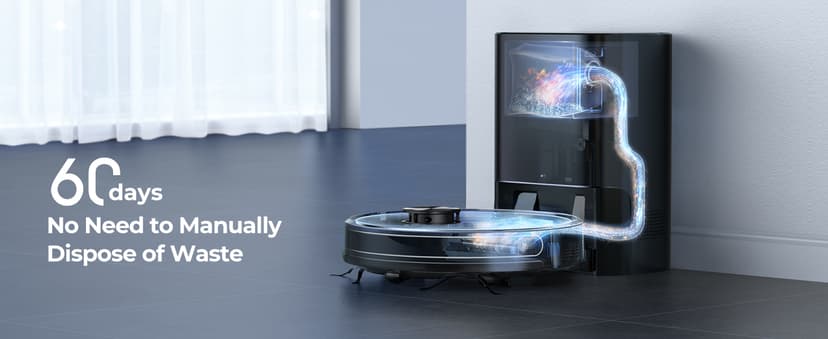 Robot Vacuum, 3 in 1 Robot Vacuum and Mop with 60 Day Self-Emptying Station, LiDAR Navigation Robot Vacuum Cleaner, WiFi/APP/Alexa, Ideal for Pet Hair, Carpet and Hard Floor