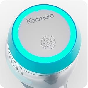 Kenmore DS4065 Cordless Stick Vacuum 1L Capacity Lightweight Cleaner 2-Speed Power Suction LED Headlight 2-in-1 Handheld for Hardwood Floor, Carpet & Dog Hair, Blue, DS4065