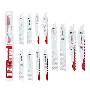49-22-1129 Replacement for Milwauke Sawzall Reciprocating Saw Blade for Metal Wood PVC Pipe Cutting(Set of 12)
