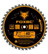 FOXBC 6-1/2 inch Circular Saw Blade 40T 60T Combo Pack, Ultra Fine Finish for Wood Cutting, Thin-Kerf with 5/8" Arbor