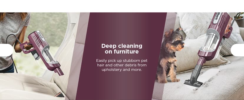 Shark HZ702 Ultralight PetPro Corded Stick Vacuum with PowerFins HairPro Odor Neutralizer Technology, Wine Purple