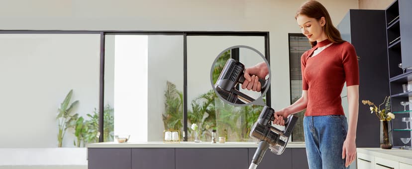 Ultenic Cordless Vacuum Cleaner, 500W 45Kpa Stick Vacuum with Car Dashboard Screen, Tangle-Free Brush for Pet Hair, Max 45mins Runtime, LED Display Tools for Hard Floor, Carpet, Car Cleaning, U12