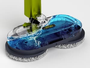 Cordless Electric Mop, Electric Spin Mop with LED Headlight and Water Spray, Up to 60 mins Powerful Floor Cleaner with 300ml Water Tank & Detachable Battery, Super Quiet Cleaning & Waxing