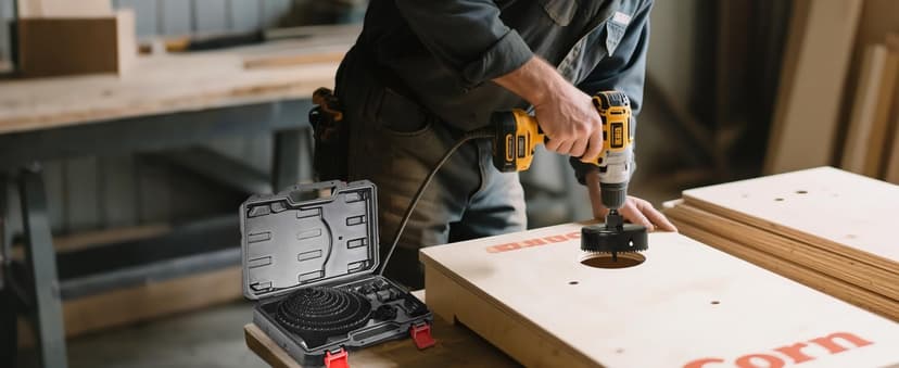 KATA Hole Saw Set 20PCS Hole Saw Kit with 3/4"-6"(19-152mm) 13PCS Saw Blades, 2 Mandrels, 3 Drill Bits, 1 Installation Plate, 1 Hex Key, Ideal for Soft Wood, Plywood, Drywall, PVC