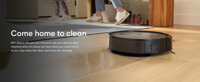 iRobot Roomba Combo j5+ Self-Emptying Robot Vacuum & Mop – Identifies and Avoids Obstacles Like Pet Waste & Cords, Empties Itself for 60 Days, Clean by Room with Smart Mapping, Works with Alexa