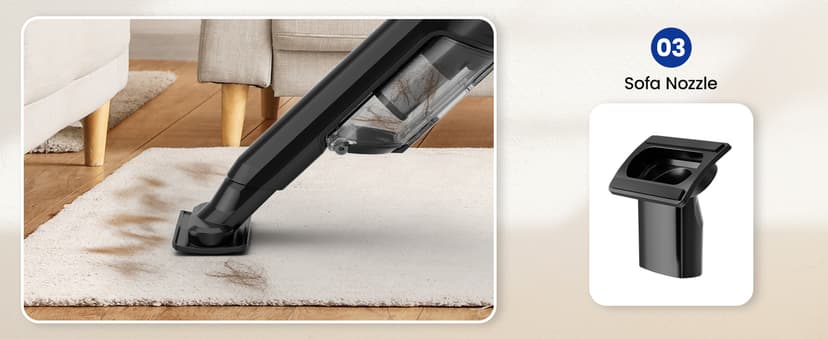 Cordless Handheld Vacuum, 24Kpa Strong Suction Car Vacuum with Brushless Motor, Charging Dock, 2in1 Flat Nozzle, Sofa Brush, 1.5lb Portable HandHeld Vacuum with 2-Speed for Home, Car, Pet, Office