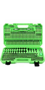 SWANLAKE 232PCS Ultimate Screwdriver Bit Set,Chrome Vanadium Steel Driver Bit Set, Includes Security Bits,Nut Driver, Ratchet Wrench and Bits Holder