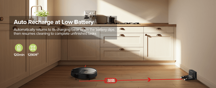 Robot Vacuum and Mop Combo, Vacuuming & Mopping 2 in 1 Robot 3200Pa Max Suction,with Schedule, App/Bluetooth/Voice, Self-Charging Robot Vacuum Cleaner, Slim, Ideal for Pet Hair, Hard Floor, Carpet