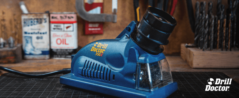 Drill Doctor DD350X Drill Bit Sharpener - 3/32" to 1/2" - Electric Sharpener - High Speed & Portable - for Steel, Masonry, Carbide & Tin-Coated Bits