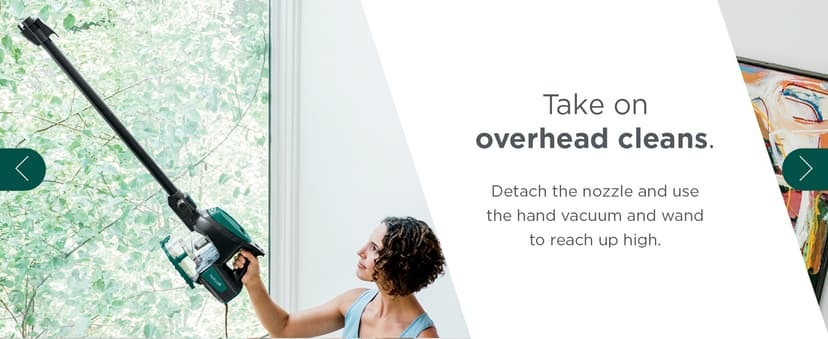 Shark Corded Stick Vacuum, Ultra-Lightweight, Swivel Steering, Powerful Deep-Cleaning, Floor-to-Ceiling Versatility, Converts to a Handheld Vacuum, Carpets & Hardfloor, Green, CS110EM