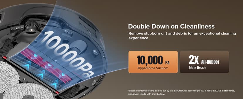 roborock Qrevo Master Robot Vacuum and Mop Combo, 10,000Pa Suction, FlexiArm Design Side Brush & Mop, Auto Mop Washing & Drying, Self-Emptying&Refilling, Dock Self-Cleaning, Obstacle Avoidance, Black