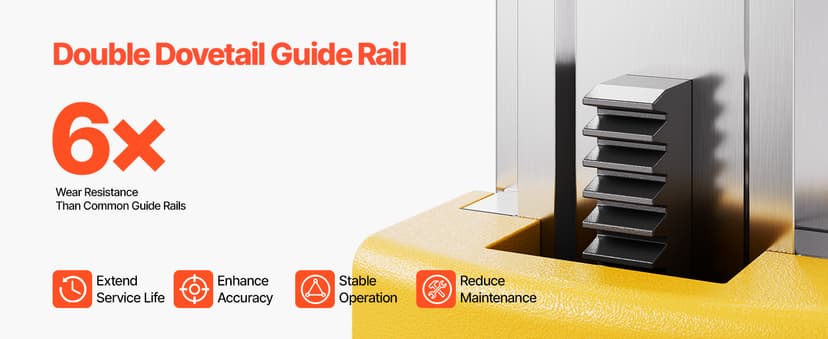 VEVOR Magnetic Drill, 1450W Motor 2 in Boring Diameter, 2878 lbf Electric Mag Drill Press, with 6 Coring Bits, Variable Speed, Drilling Machine for Metal Surface, Home Improvement Industry, Yellow