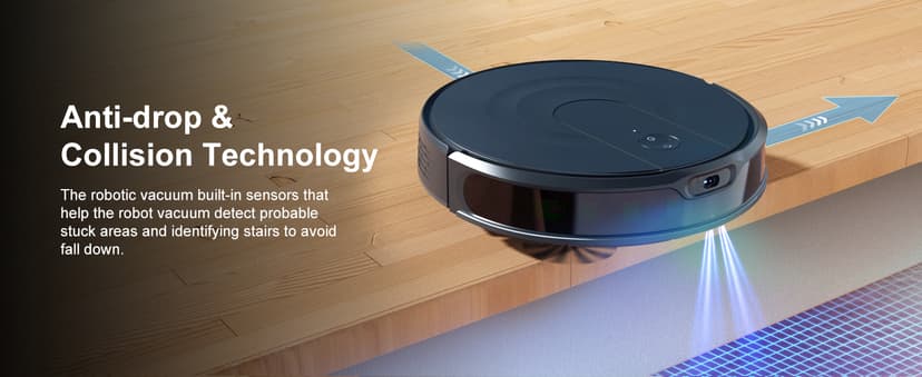 Robot Vacuum and Mop Combo, LiDAR Navigation with Ultra Slim Design, Smart Mapping Robotic Vacuum Cleaner, 9000Pa Suction, Customizable Cleaning for Pet Hair, Carpets, and Hard Floors