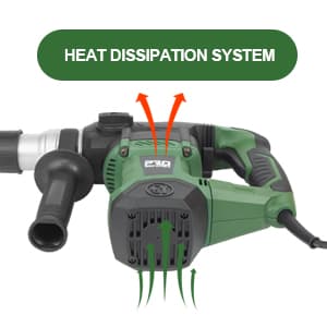 Prostormer 1-1/4" SDS-Plus Rotary Hammer, 13 Amp Powerful Motor, 4 Functions Rotary Hammer Drill with Case, Including Grease, Chisels, Drill Bits, for Concrete, Steel, Wood