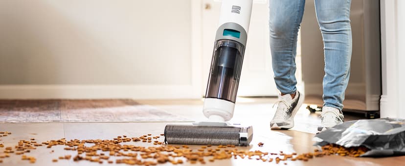 Kenmore HF5010 AquaLite 3-in-1 Cordless Wet Dry Vacuum Hard Floor Cleaner with Automatic Air-Drying, 35mins Runtime & One Edge Self-Cleaning Mop for Multi-Surface and Messes