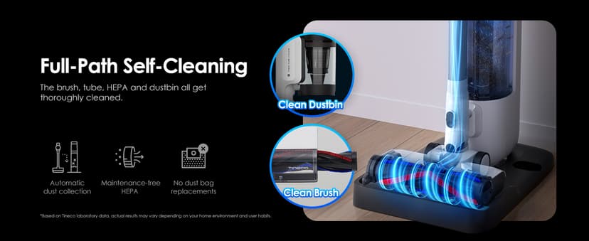 Tineco Pure ONE Station 5 Cordless Smart Vacuum with 2.5L Auto Dust Base, Full-Path Self-Cleaning, 175W Suction, ZeroTangle Tech, iLoop Smart Sensor, Suitbale for Hard Floor & Carpet