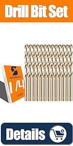 M35 Cobalt Drill Bit Set 20PCS(1/16"-1/2") High Speed Steel Jobber Length Drill Bit Kit for Hardened Metal with Index Storage Case