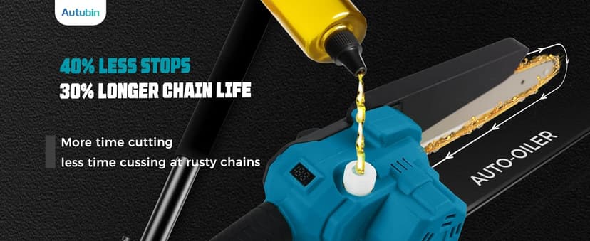 2-in-1 Cordless Pole Saw & 8'' Mini Chainsaw,Forest Ranger Approved Electric Handheld Chain Saw with 2× 21V 4.0Ah Rechargeable Batterie&Charger, Auto Oiling Multi-Angle,Max 16Ft Saw for Tree Trimming