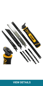 Multi Blades Hand Saw, Small Hand Saw Tool Set for Cutting Wood, Drywall, Plywood, Plastic, Soft Metal for DIY Crafts in Portable Storage Case with Screwdriver Bits