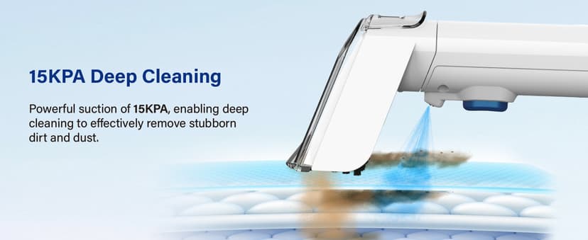 Portable Carpet Cleaner Machine, Carpet Shampooer, 15Kpa Upholstery Cleaner with 3 Tools, 54oz Large Water Tank, 16.4ft Power Cord, Spot and Stain Deep Cleaner for Rug, Couches, Car,azure