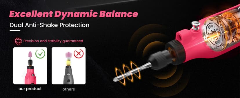 HARDELL Mini Cordless Rotary Tool, 5-Speed 3.7V Rechargeable Rotary Tool Kit with 61 Accessories, USB Charging Multi-Purpose DIY Tool for Sanding, Polishing, Drilling, Engraving, Woodworking