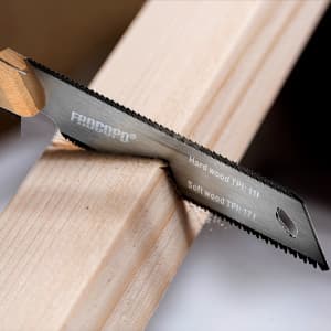 Hand Saw Woodworking Tools, 6-Inch Pull Saw, Flexible Double-Edge Blade 17/11 TPI, Japanese Flush Cut for DIY Craft, Non-Slip Wood Handle, Sharp & Lightweight for Woodworking and Garden Trim