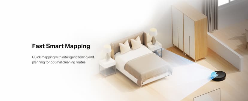 Tapo LiDAR Smart Navigation Robot Vacuum and Mop, 5300Pa Max, 97%+ Dust Pickup Rate, Customizable Cleaning, Self-Charging, Works w/Alexa & Google Home, RV30 Max