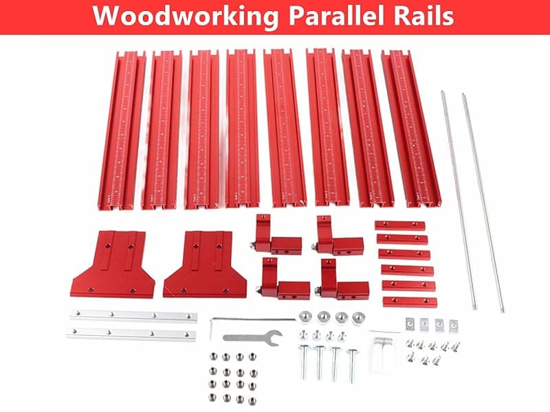 Track Saw Parallel Rail Guide System, Woodworking Track Saw Guide Rail Joining Set, Aluminium Alloy Parallel Guides for Track Saw, Circular Saw Guide Track Saw Kit