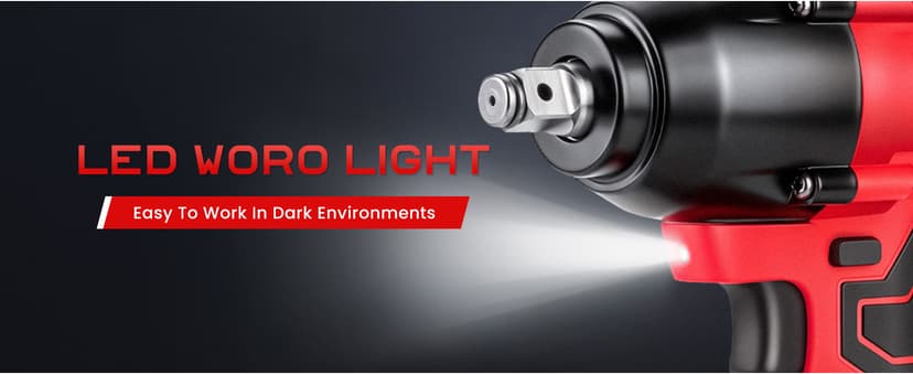 Cordless Impact Wrench, 1106 FT-lbs 1500Nm Brushless Impact Gun 1/2", 18V 2 * 5.0 Ah Multifunction Power Impact Driver for Home Car Truck Mower