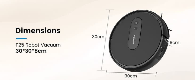 AIRROBO Robot Vacuums with 2800Pa Suction, 3-inch Slim Body, Gyroscope Navigation, Remote & App Control, 600ML Dustbin, Automatic Recharge – Ideal Robot Vacuums Cleaner for Homes