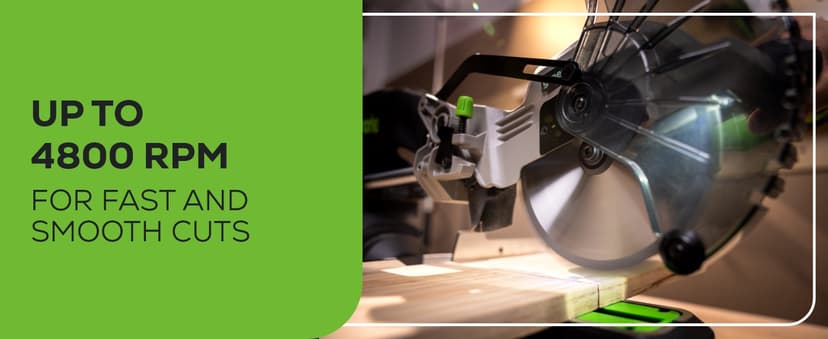 Greenworks 24V Brushless 7-1/4" Sliding Compound Miter Saw Kit, 4800RPM, Single Bevel 0-47°, LED Cut Line, Dust Collection, 4.0Ah Battery & Charger Included