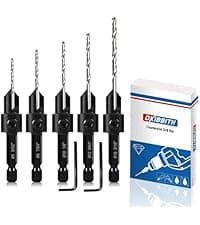 10-Piece Masonry Drill Bit Set for Concrete Tile Glass Ceramic Brick,1/8 to 1/2 Inch Drilling Bits with Triangle Handle,Tungsten Steel Alloy Tip.(Black)
