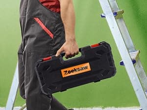 Mini Chainsaw 6 Inch Cordless, Super Handheld Chainsaw with 2x Big Batteries, Electric Mini Chain saw Battery Powered, Small Hand saws for Tree Wood - Garden Yard Time Saving Tool