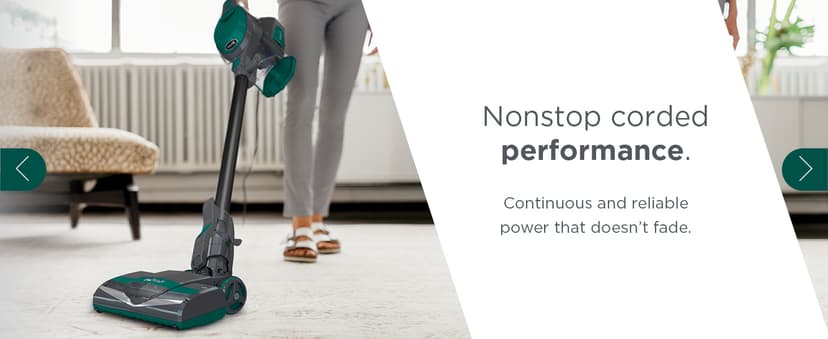 Shark Corded Stick Vacuum, Ultra-Lightweight, Swivel Steering, Powerful Deep-Cleaning, Floor-to-Ceiling Versatility, Converts to a Handheld Vacuum, Carpets & Hardfloor, Green, CS110EM