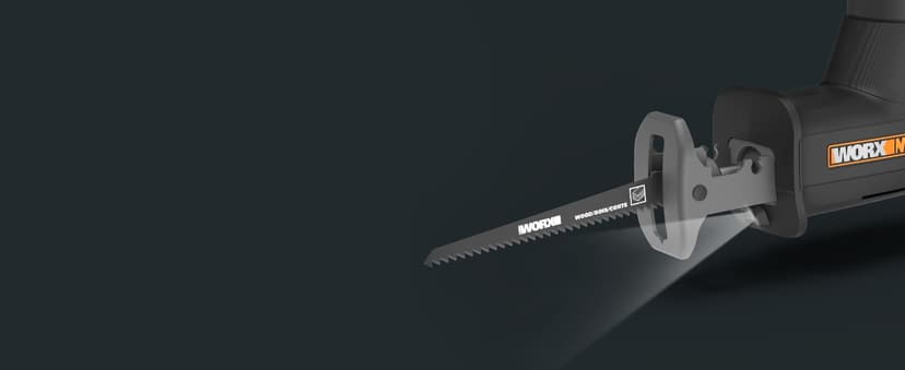 WORX 20V Cordless Reciprocating Saw for Wood, 1" Stroke Length, Brushless Motor, Lightweight Design WX501L