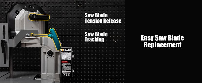 10A Variable Speed Metal Band Saw with Large Workbench, 5" Cutting Capacity, Adjustable Speed 137-472 FPM, BandSaw Perfect for Metalworking, Knife Cutting