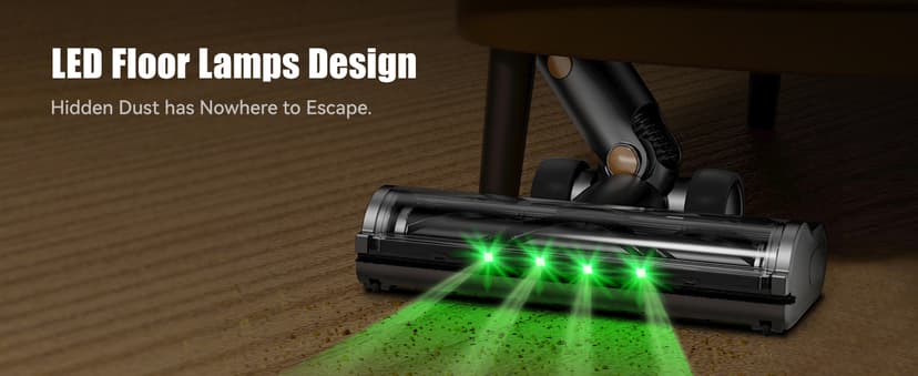 E.LUO Cordless Vacuum Cleaner 350W/≥24KPA Powerful Stick Vacuum with Led Screen Max 60 Mins Runtime Vacuum Cleaner with Rechargeable 2500 mAh Battery for Home Hard Floor Carpet Car Pet