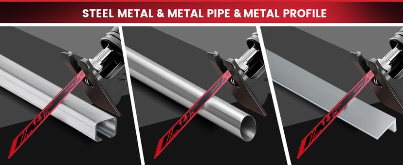 6-Piece Metal Reciprocating Saw Blades, 9"/229mm 14TPI Bi-Metal Sabre Saw for Metal Pipe, Sheet, Rebar