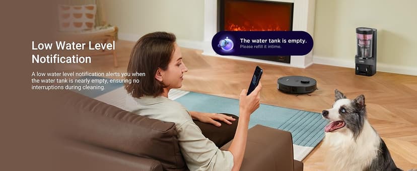 Eureka E20 Plus Robot Vacuum with Bagless Self Emptying Station, Robotic Vacuum and Mop Combo, 45-Day Capacity, Upgraded 8000Pa Suction and Anti Hair-Tangling Brush, LiDAR Navigation, App Control