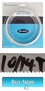 Imachinist S9312121418 93-1/2" Long, 1/2" Wide, 0.025" Thick, Variable Teeth M42 Bi-Metal Bandsaw Blades for Metal Cutting (14/18TPI)