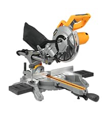 Hoteche 8-1/4-Inch Miter Saw 12.5A Sliding Compound Single Bevel Chop Saw with Laser and Blade for Wood and Metal Working