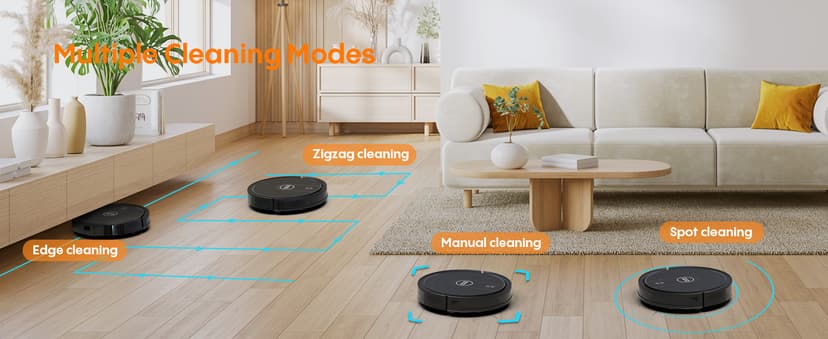 Robotic Vacuum Cleaner : 3-in-1 Robot Vacuum and Mop Combo, 4000Pa Suction, 2.87" Slim Robot Vacuum for Under Furniture, Beds, Smart Navigation, App Alexa Control for Hard Floors & Low-Pile Rugs